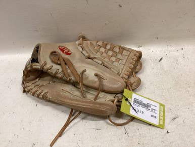 Used Rawlings CGEFP125BW RH Throw Fastpitch Gloves Tan 12 1/2" 11725-S000497309