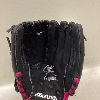 Used Mizuno GPP 1155F2 RH Throw Fastpitch Gloves Black And Pink 11 1/2" 11725-S000496019