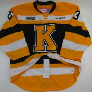 CCM Kingston Frontenacs OHL Pro Stock Game Worn Hockey Jersey #23 BURNIE Size 56