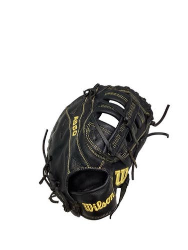Used Wilson A950 CATCHERS MITT BB/SB Glove RH Throw Black 12" 11347-S000263200