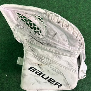 White Intermediate Bauer Vapor X5 Pro Goalie Glove & Blocker Set Regular (Used)