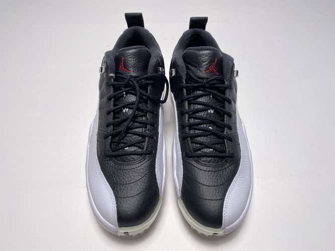 Jordan 12 Low Golf Playoff Shoes Black White Men's SZ 9.5