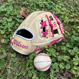 Wilson A2000 1786 11.5” Infield Baseball Glove Blonde/Pink/Neon Green