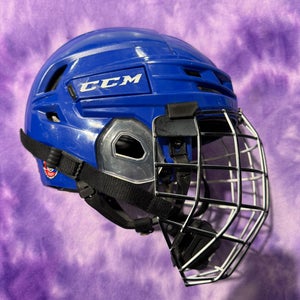Blue Medium CCM Tacks 910 Helmet (Used)