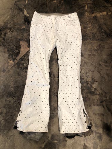Women's Medium Burton The White Collection Snowboard Pants (Used)