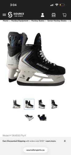 2025 Bauer Vapor Flylite Hockey Skates 7.5 with Fly-ti Blades (New)