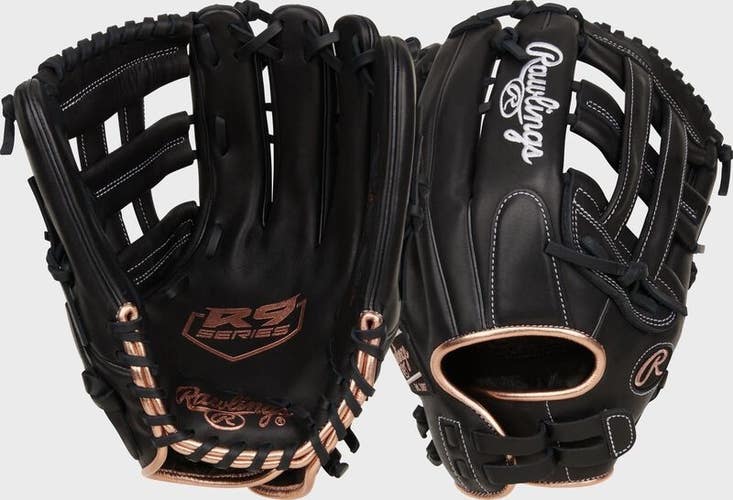 RAWLINGS R9 SERIES 13-INCH OUTFIELD RHT FASTPITCH GLOVE R9SB130-6B