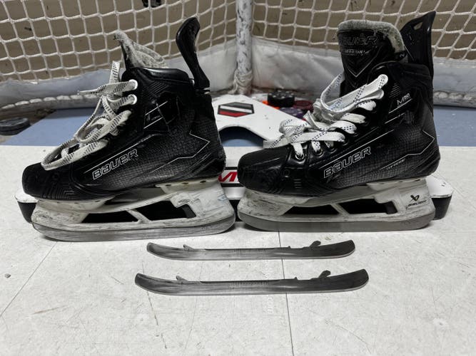 Bauer Supreme M50 Pro Hockey Skates Size 5 (Used) INCLUDING EXTRA PAIR OF BAUER FLY-X STEEL