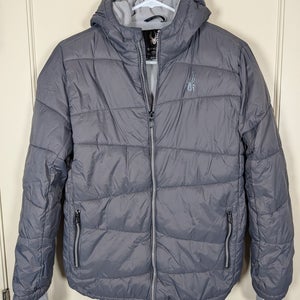 Spyder Nexus Puffer Jacket Fleece Lined Hooded Insulated Youth Size: L Gray