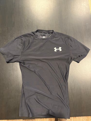 Under Armour Compression Shirts and Adidas Sliding Shorts