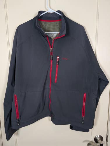 Orvis Trout Bum Softshell Jacket Men's Size: XXL Fleece Lined Gray
