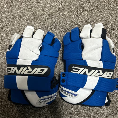 Brine Avalanche Lacrosse Gloves Blue/White Adult Large