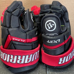 New Warrior Alpha Lx3t Hockey Gloves 10” Black and Red