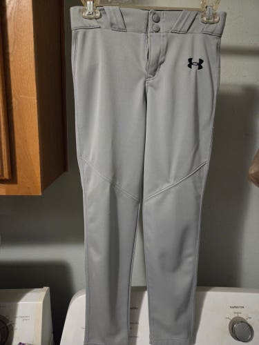 Gray Men's Medium Youth Under Armour Game Pants (Used)
