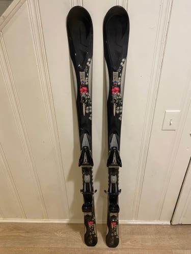 Women's 2006 K2 T:Nine 153 cm All Mountain Skis With Bindings + 43” Polls (Used)
