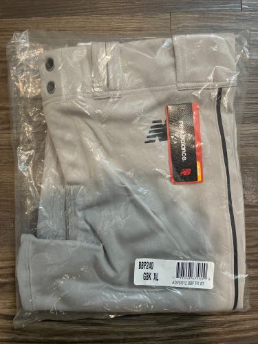 Gray Men's XL Adult New Balance Game Pants (New)