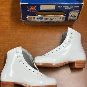 White Riedell 55 Figure Skates I Junior 1 I New