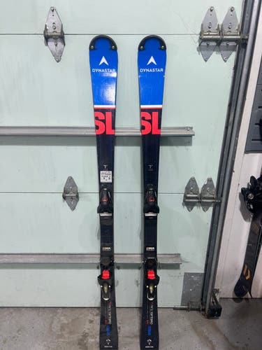 Dynastar Omeglass Team SL 148 cm Racing Skis With Bindings (Used)