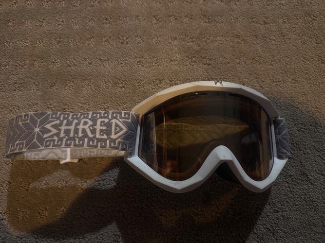 Unisex WHITE Shred Simplify Ski Goggles Medium (Used)