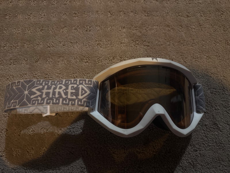 Unisex WHITE Shred Simplify Ski Goggles Medium (Used)