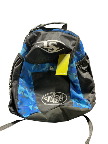 Used Louisville Slugger BLK/BLU CAMO BAG BB/SB Player Backpack Royal Blue 11834-S000045862