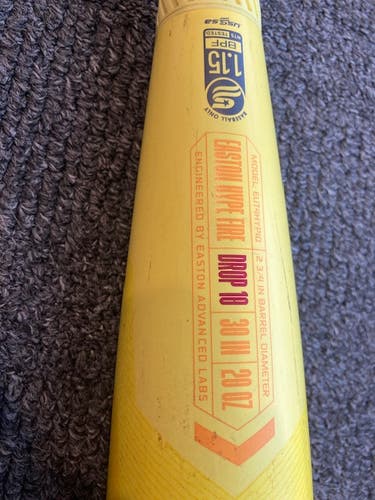 2024 Easton Hype Fire Composite USSSA Certified Bat (-10) 20 oz 30" (Used)