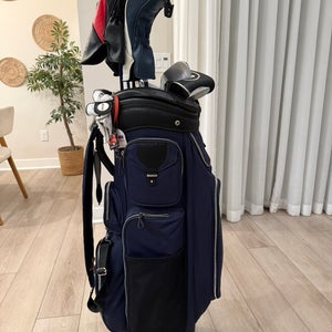 Used Camboke Hard Shell Golf Travel Bag with Wheels, 2-in-1 Travel Golf Case & Daily Cart Bag