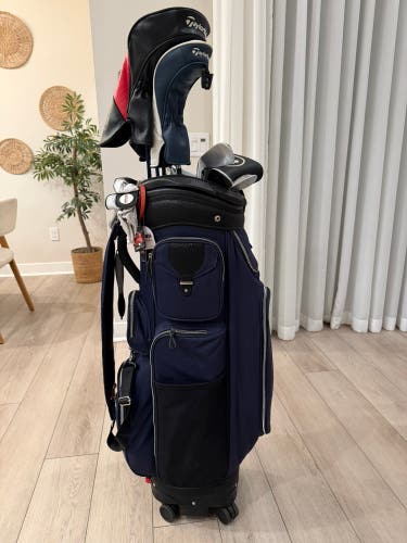 Used Camboke Hard Shell Golf Travel Bag with Wheels, 2-in-1 Travel Golf Case & Daily Cart Bag