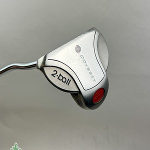 Used Left Handed Odyssey White Steel 2-Ball 35" Putter Steel Golf Club