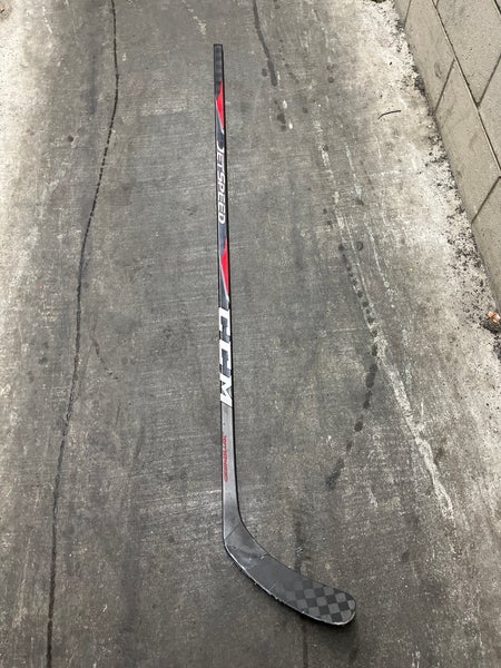 Cracked Senior CCM JetSpeed Left Hand Hockey Stick Mid Pattern 85 Flex (Used)
