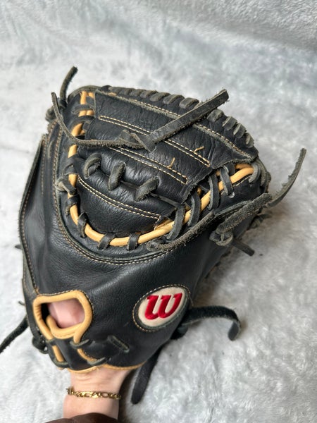 Black Wilson A500 RH Catcher's Baseball Glove 32" (Used)