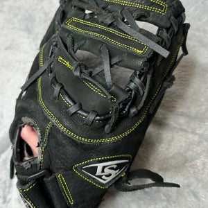 Black Louisville Slugger Zephyr Series RH First Base Baseball Glove 13" (Used)