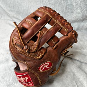 Brown Rawlings Heart of the Hide RH Outfield Baseball Glove 11.75" (Used)