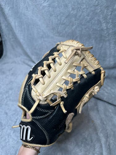 Black Marucci Marksman Series RH Outfield Baseball Glove 12" (Used)