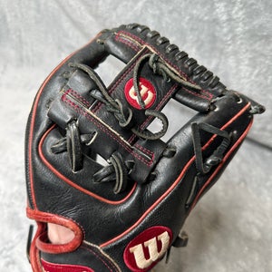 Black Wilson A2000 RH Infield Baseball Glove 11.5" (Used)