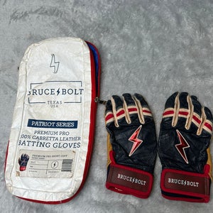 Blue Youth Medium Bruce Bolt Batting Gloves (Used)