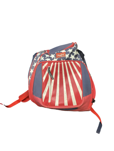 Used Rawlings BB/SB Player Backpack White/Red/Navy 11613-S000176478