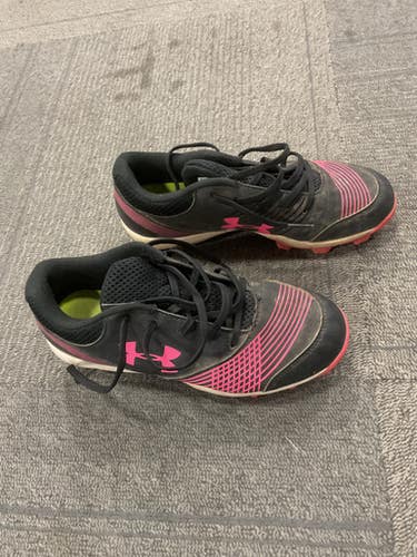 Used Under Armour BASEBALL CLEAT BB/SB Cleats Pink Junior 03 11614-S000230228