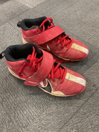 Used Nike TROUT BB CLEATS BB/SB Cleats Red Senior 7.5 11614-S000230225