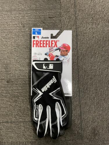 Used Franklin YOUTH FREEFLEX BB/SB Batting Gloves Black LG 11614-S000230201