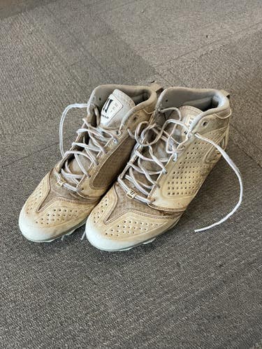 Used Warrior BURN 5.0 LAX Cleats Mens White Senior 10 11614-S000230174