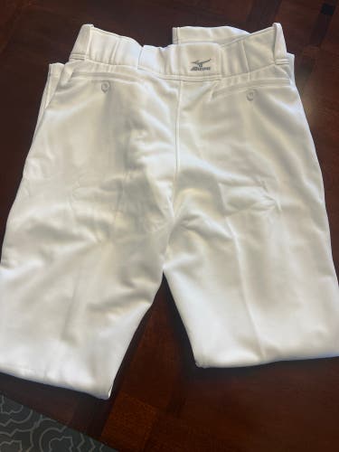 White Men's Large Adult Mizuno Game Pants (New)