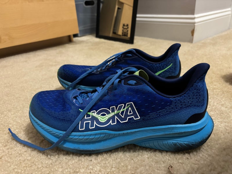Blue Unisex Size M 12.0 (W 13.0) Adult Hoka Mach 6 Shoes (Used)