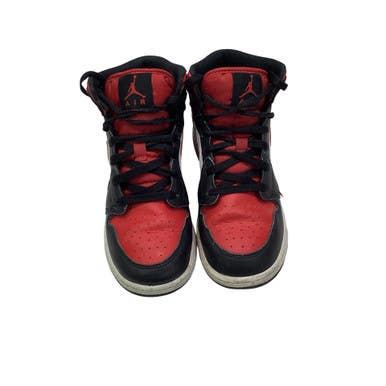 Used Nike JORDAN 1 HIGH Basketball Shoes Y Black And Red Junior 05.5 11347-S000263242