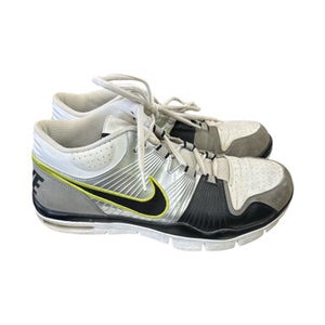 Used Nike 871378-004 WHT/BLK/YEL Basketball Shoes M Black And White Senior 11 11862-S000092663