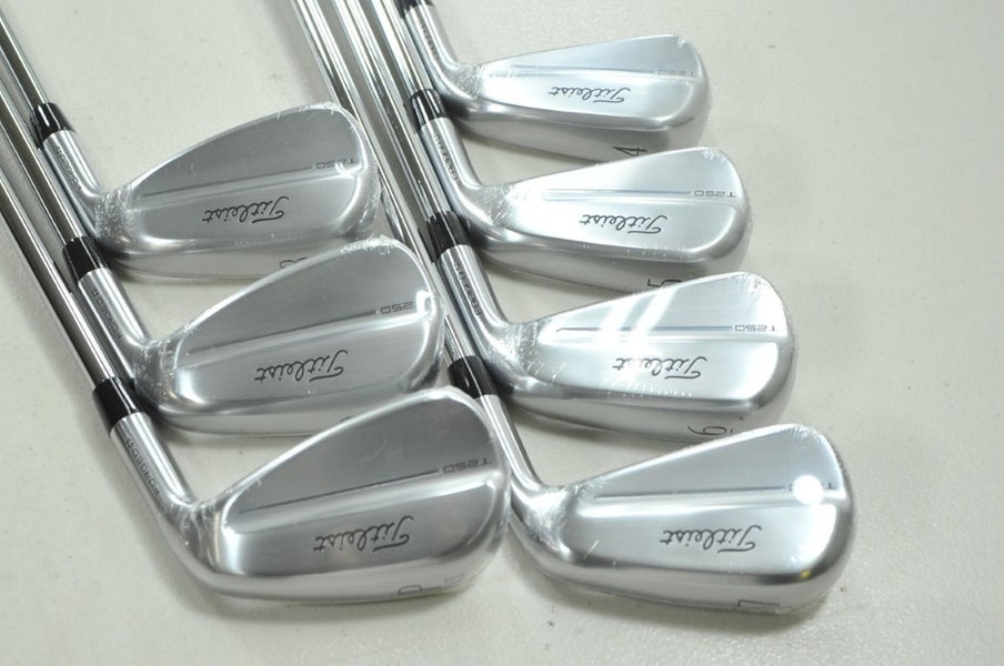Titleist T250 2025 4-PW Iron Set Stiff Flex Right AMT Black Steel # 210337