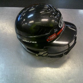 Used Rawlings VAPOR Batting Helmet w/Mask Black SM 11339-S000198450