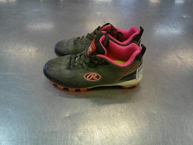 Used Rawlings COOLFLO BB/SB Cleats Black Junior 01 11339-S000198442