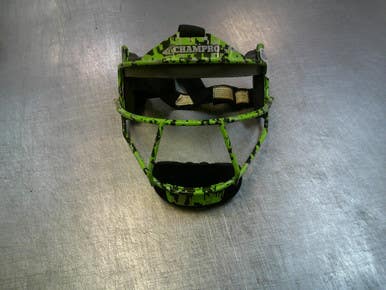 Used Champro ADULT BB/SB Fielders Mask Green SM 11339-S000198429