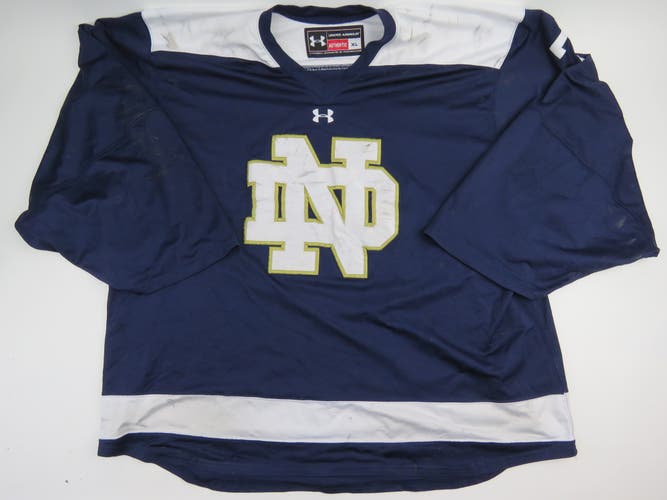 Game Worn Notre Dame Fighting Irish NCAA College Pro Stock Hockey Jersey GOALIE